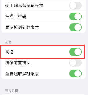 益阳苹果手机维修网点分享iPhone如何开启九宫格构图功能 