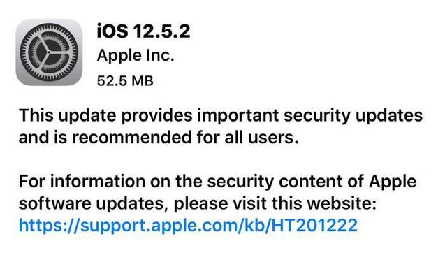 益阳苹果手机维修分享iOS12.5.2发布，建议所有老苹果用户安装 